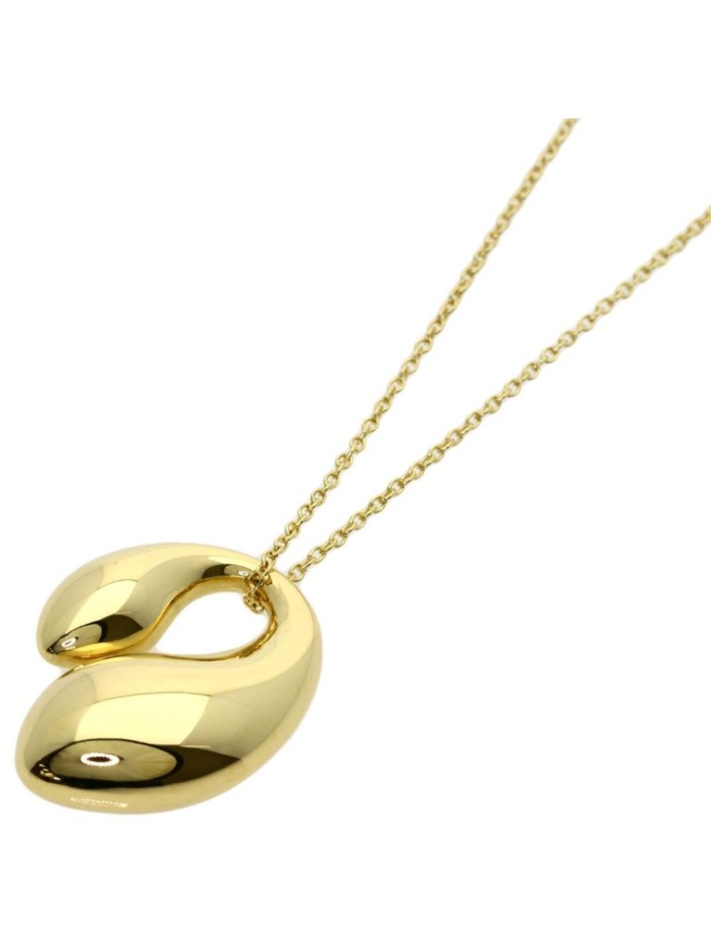 Tiffany & Co Double Teardrop Necklace 18k Yellow Gold